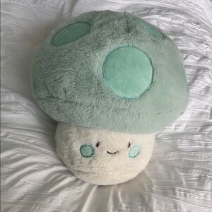 Mint Green and White Plush Mushroom